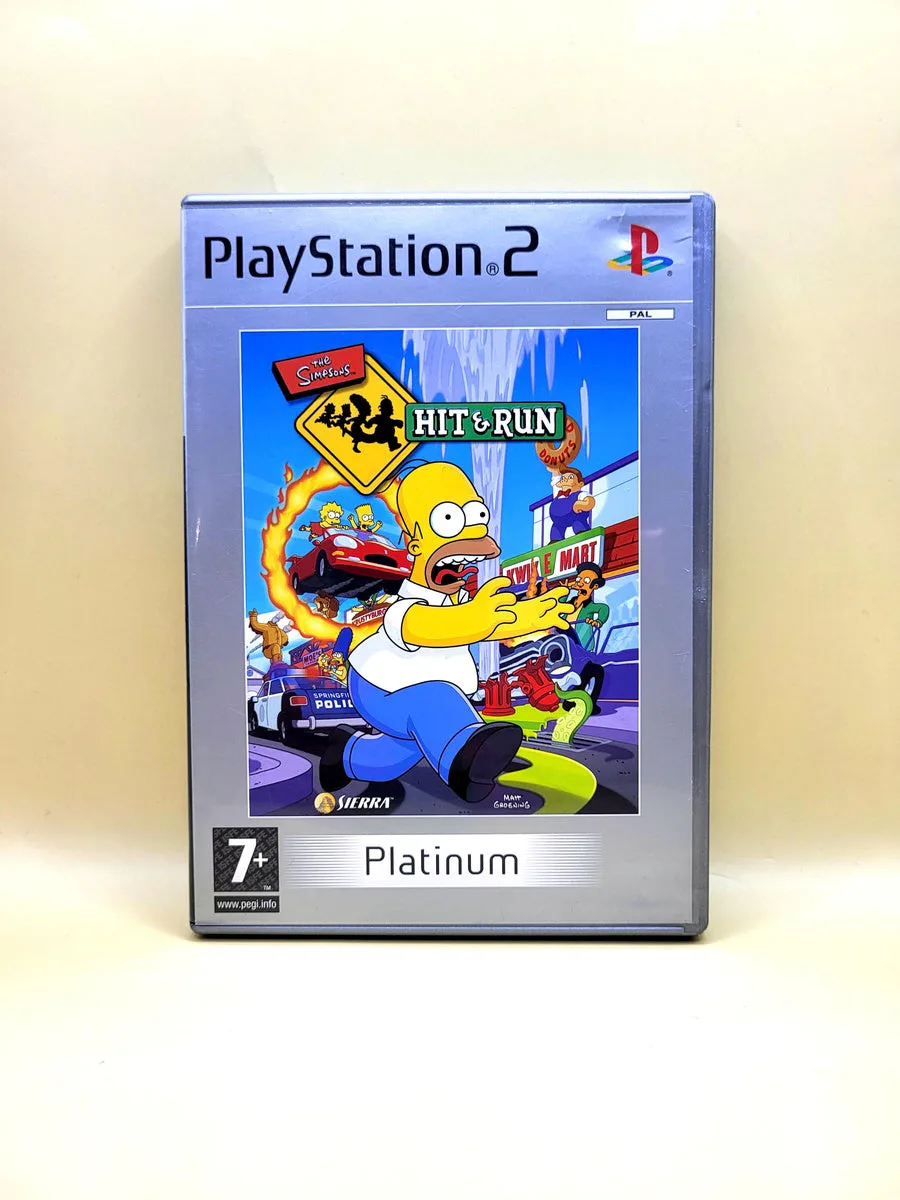 The Simpsons Hit and Run Platinum (No Manual) - PlayStation 2 - PS2 voorkant