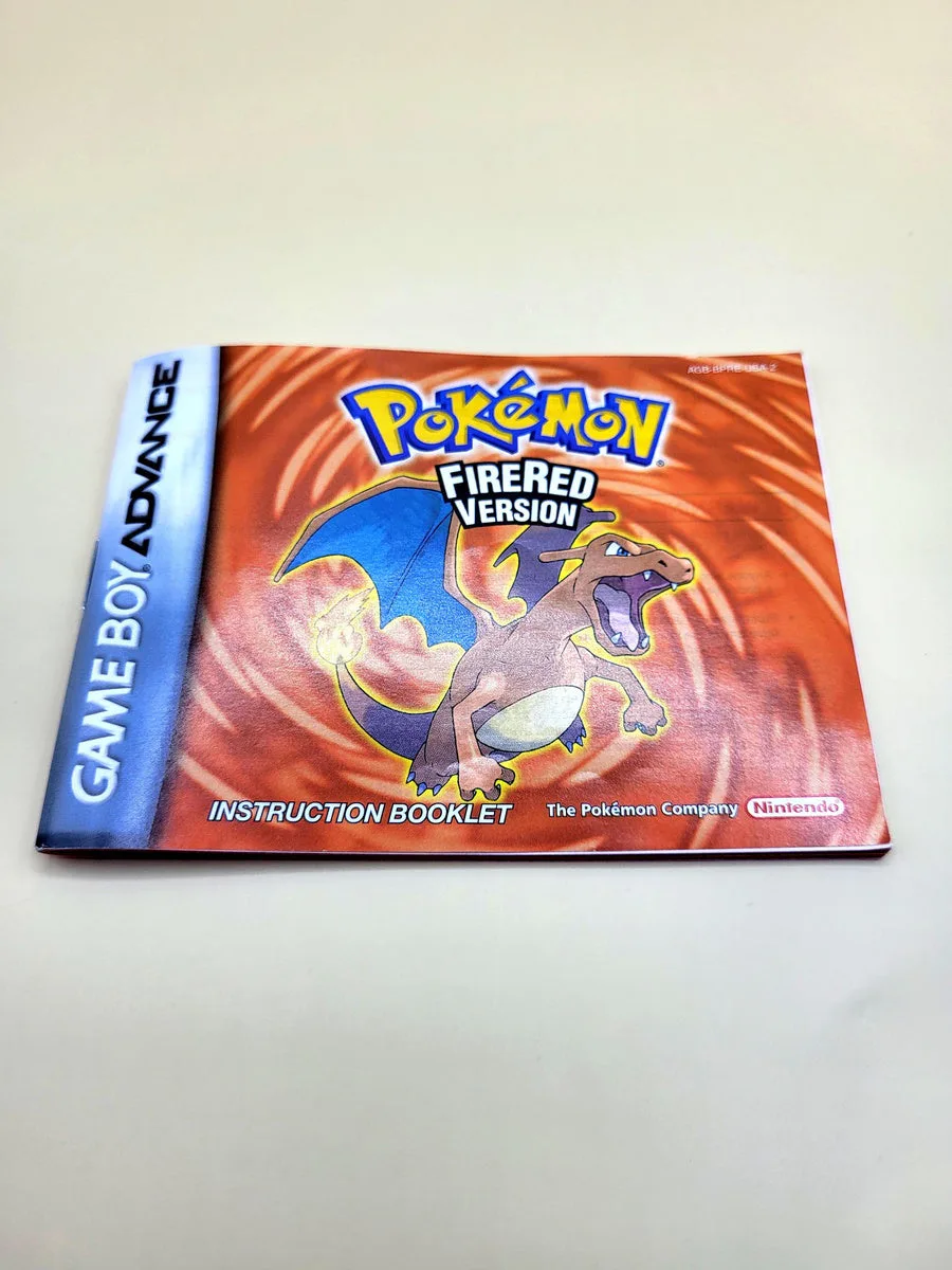 Pokemon FireRed Manual - Game Boy Advance - GBA
