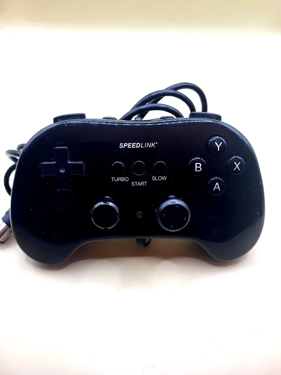 Speedlink Classic Controller Zwart (GameCube-aansluiting) - Nintendo Wii voorkant