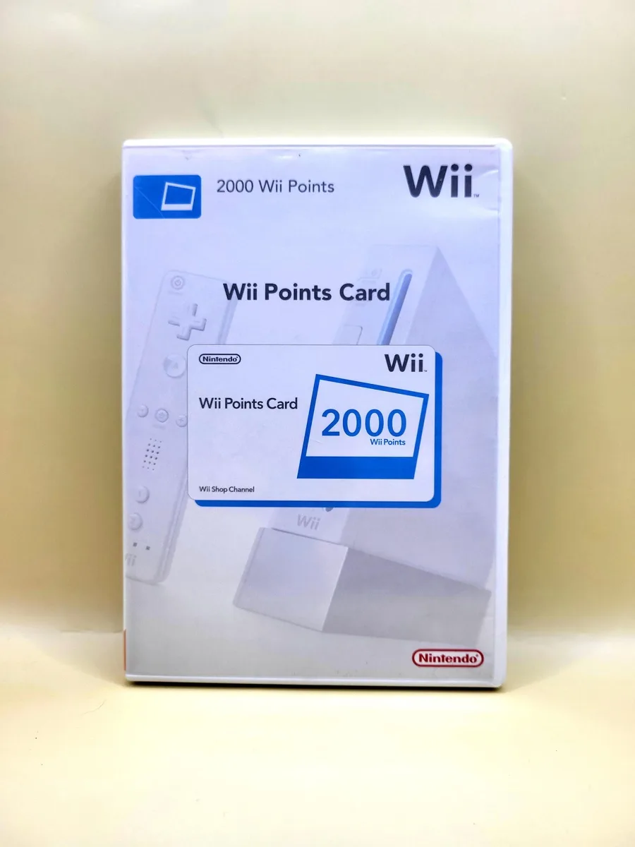 Wii Points Card 2000 (Verzamelobject, niet inwisselbaar) - Nintendo Wii voorkant