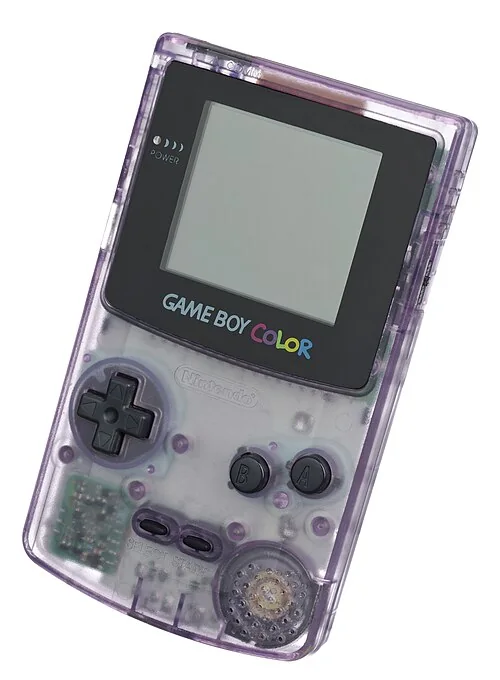 Doorzichtige paarse Nintendo Game Boy Color
