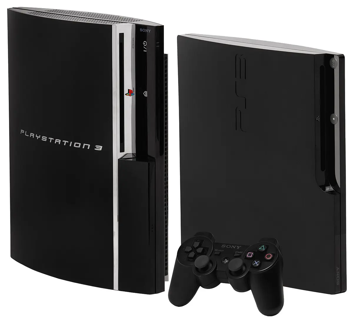 PlayStation 3 Fat en Slim naast elkaar