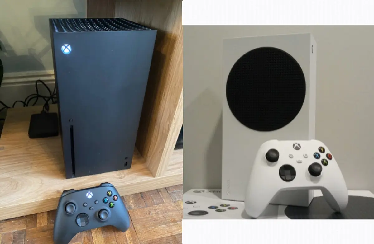 Xbox Series X en Xbox Series S met controllers